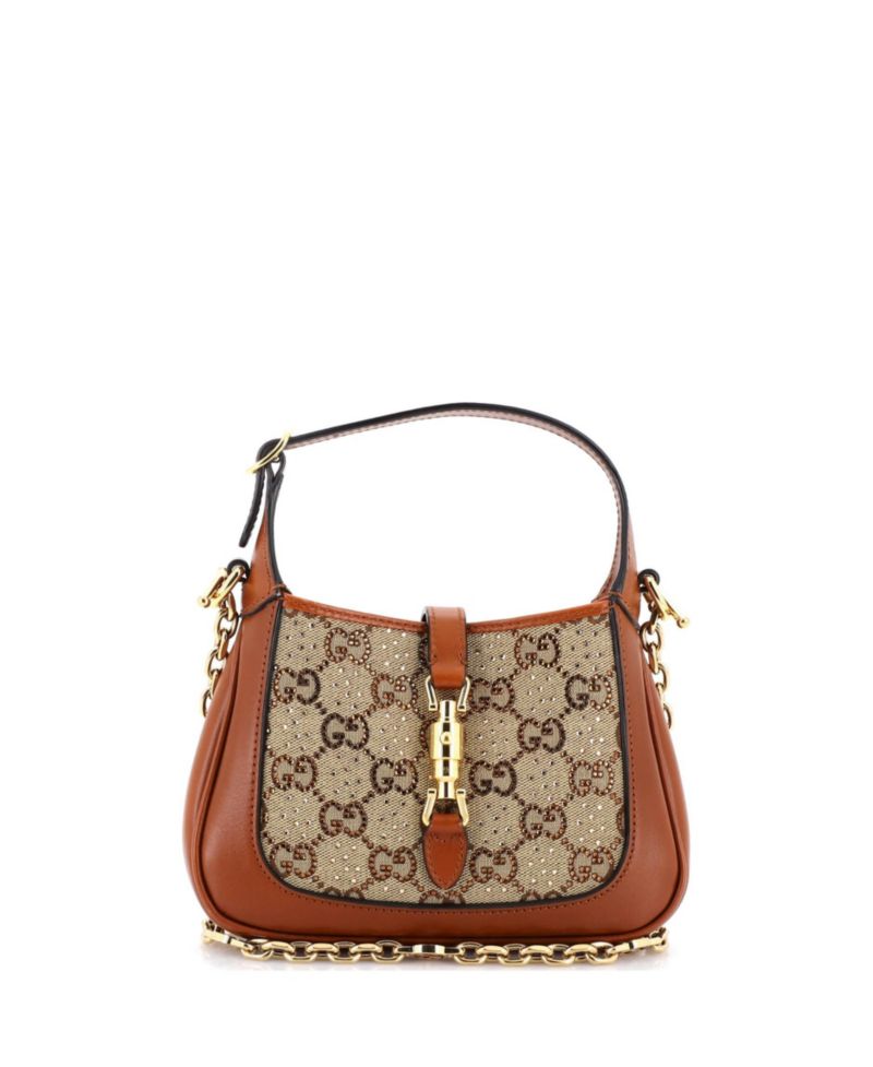 Mini Jackie 1961 Chain Hobo Crystal Embellished GG Canvas