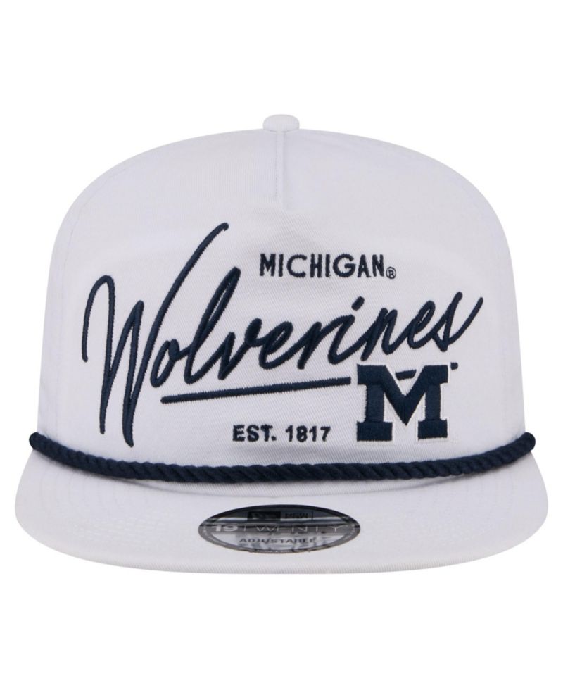 Men's White Michigan Wolverines Team Rope 19TWENTY Adjustable Hat