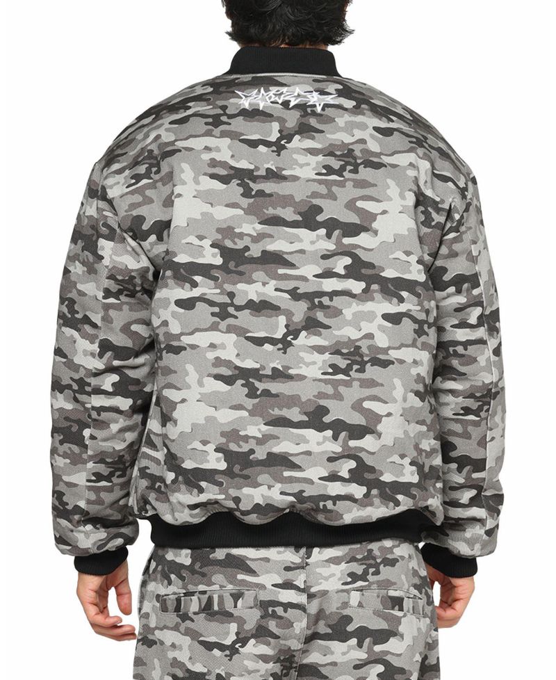 Men's Camo Bomber Lined Jacket