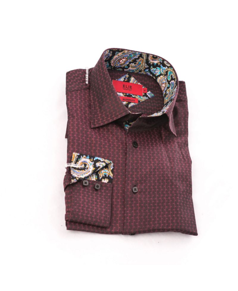 Little Boys Wine Button-Down Slim Fit Shirt