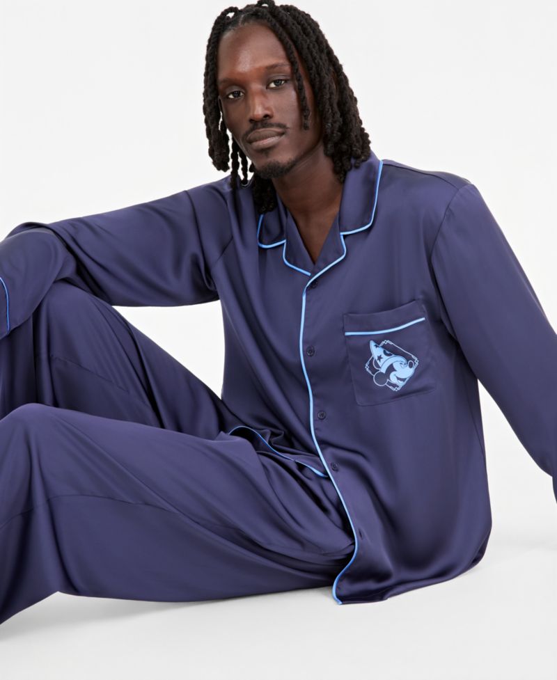 Men's Sorcerer's Apprentice Mickey Satin Pajama Set