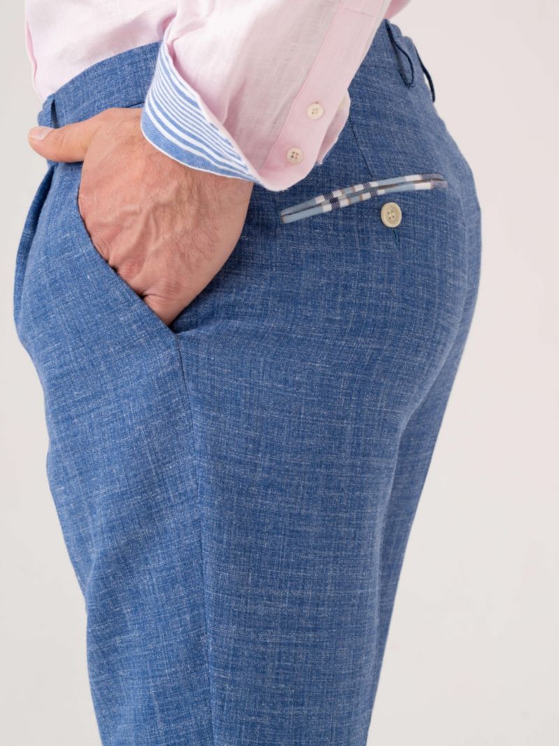 Men's Linen Blend Tailored Trousers