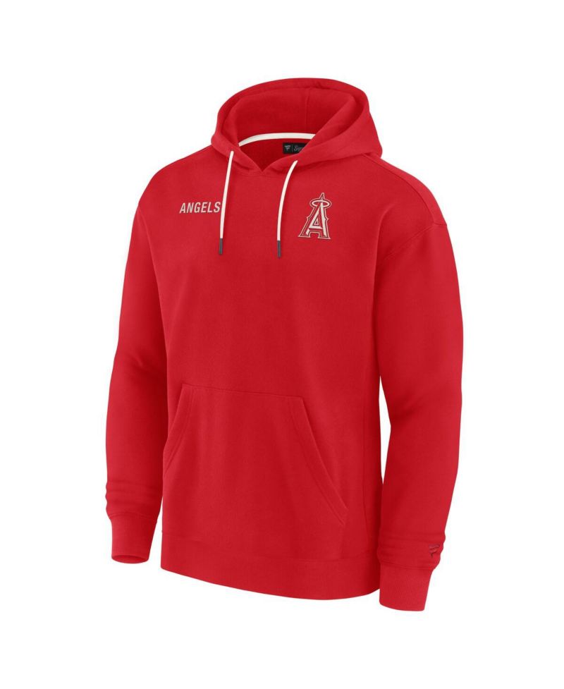 Men's and Women's Red Los Angeles Angels Super Soft Fleece Pullover Hoodie