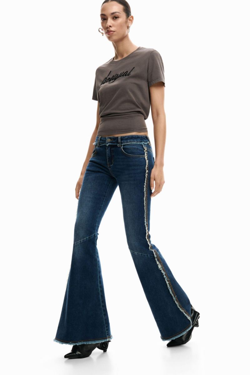 Women's Frayed Flare Jeans