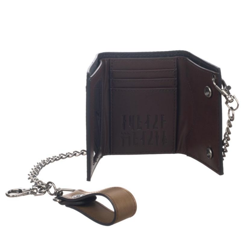 Men's Chain Wallet with Metal Shield