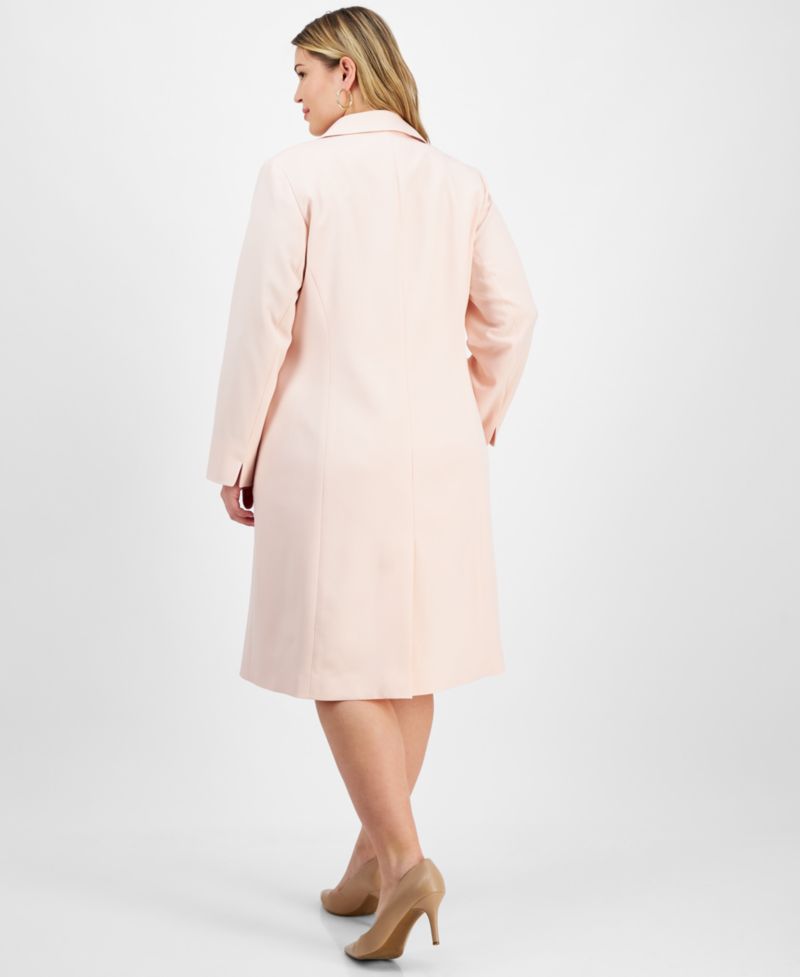Plus Size Elongated Blazer 2 Piece Dress Suit