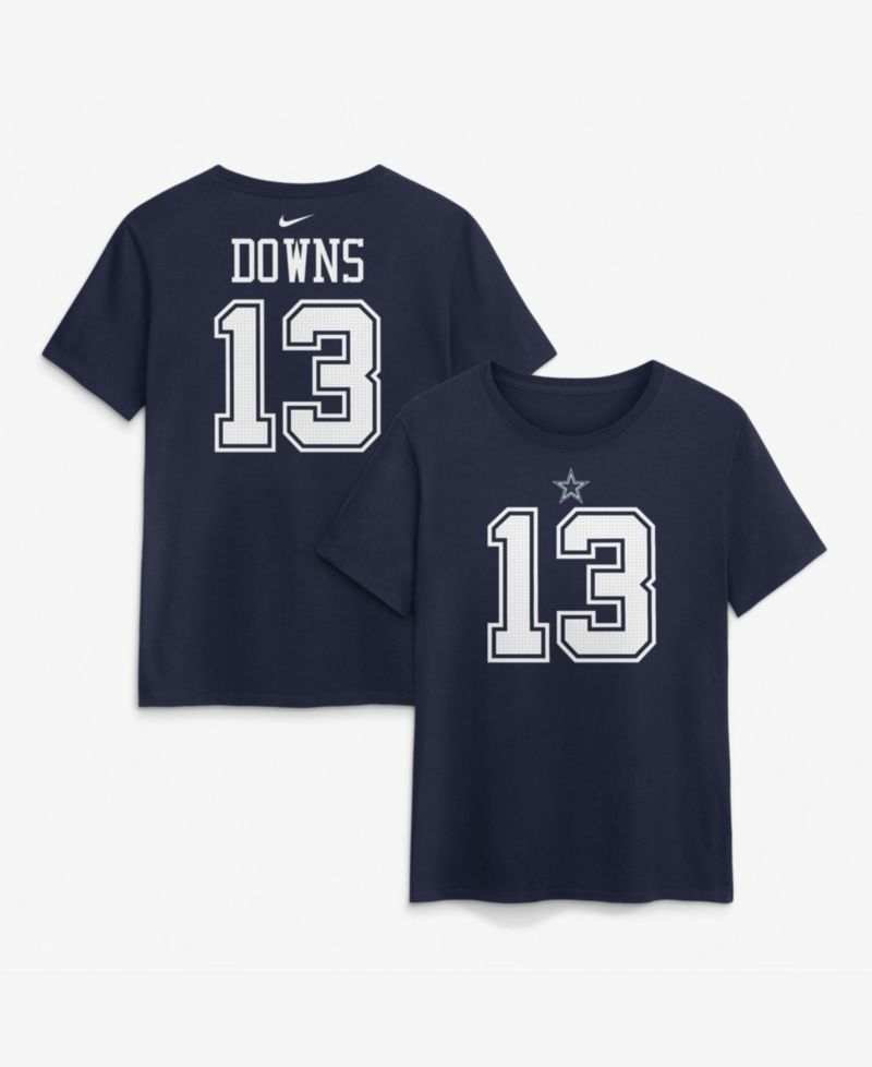 Women's Dallas Cowboys Caleb Downs Cotton Screen-Print T-Shirt