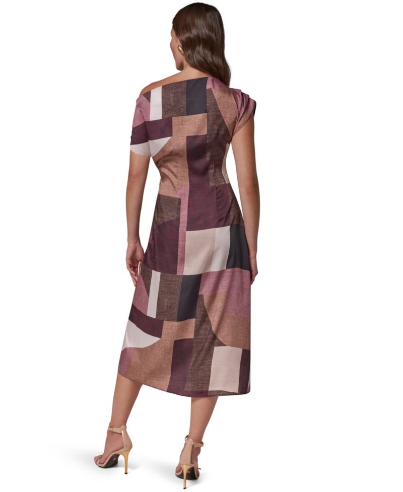 Women's Off-the-Shoulder Asymmetrical Midi Dress