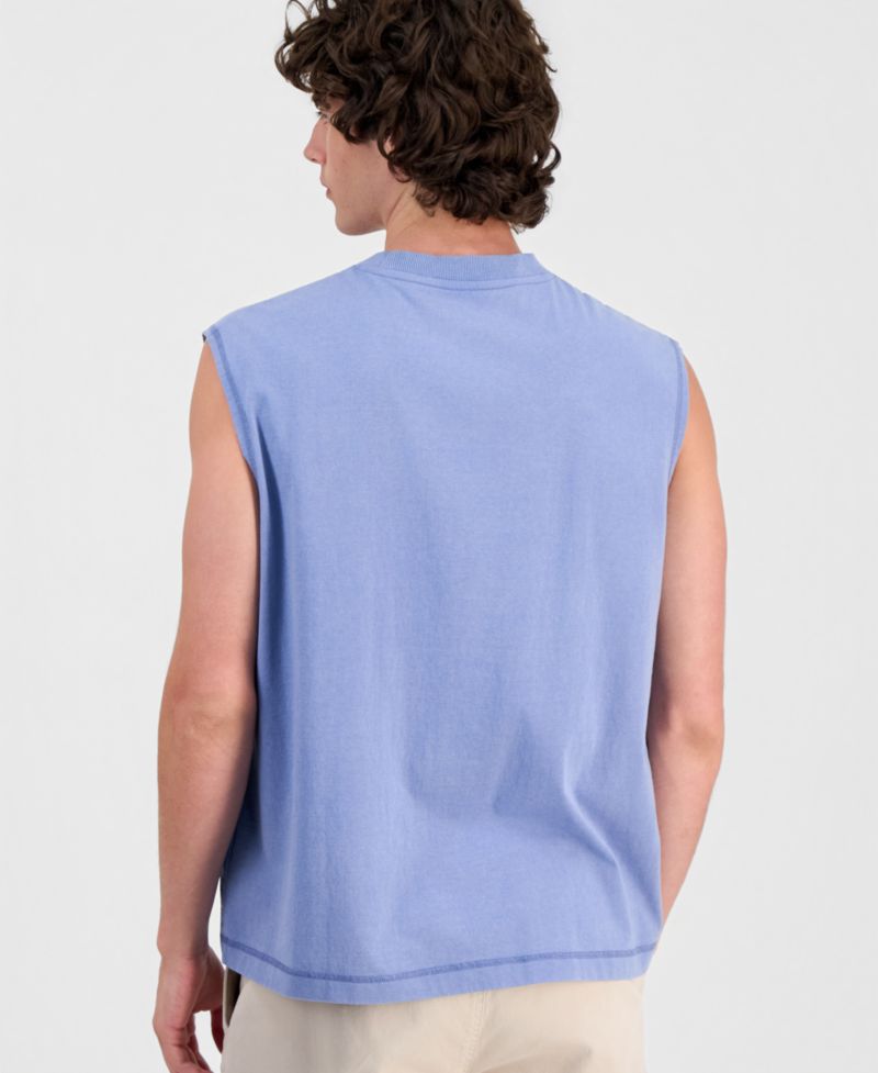Men's Mineral Washed Muscle Sleeveless Shirt