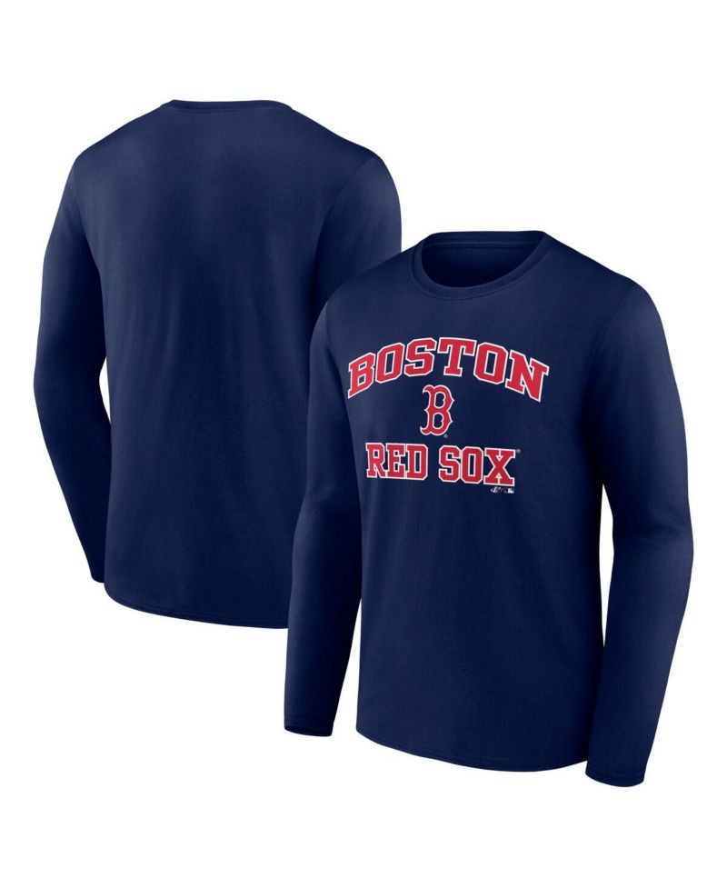 Men's Navy Boston Red Sox Heart & Soul Long Sleeve T-Shirt