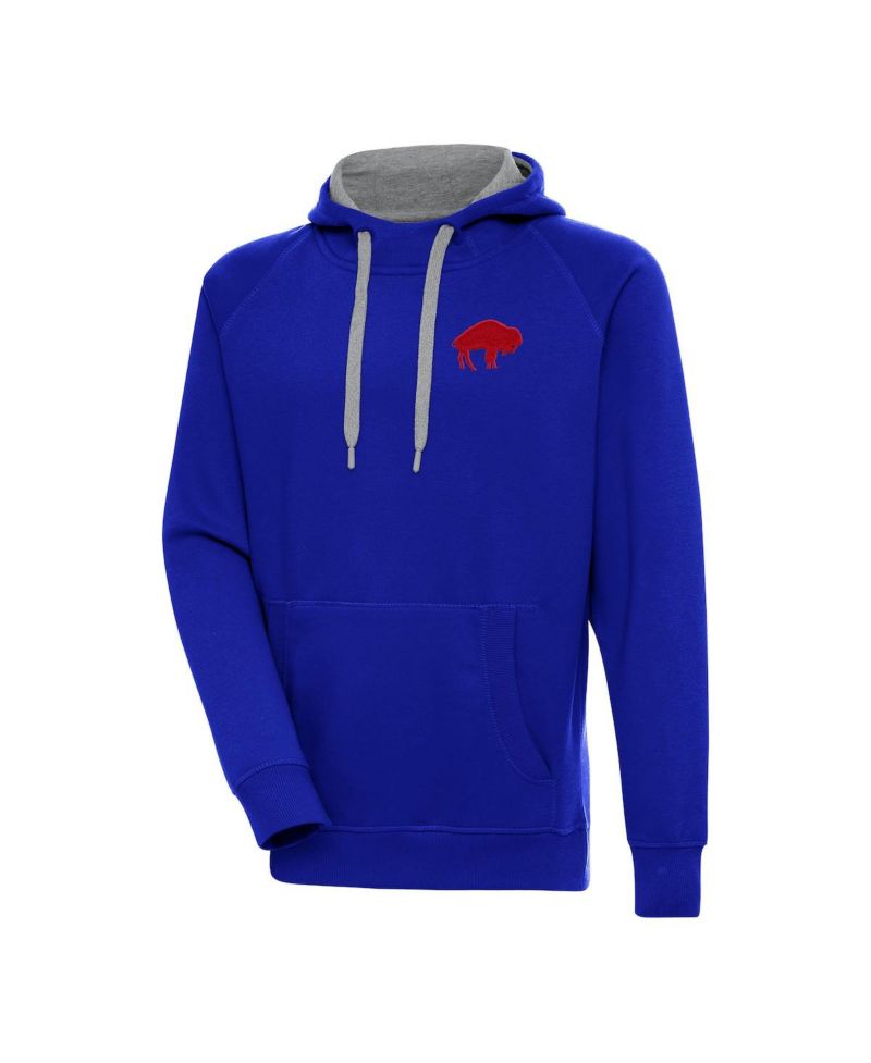 Men's Royal Buffalo Bills Throwback Logo Victory Pullover Hoodie
