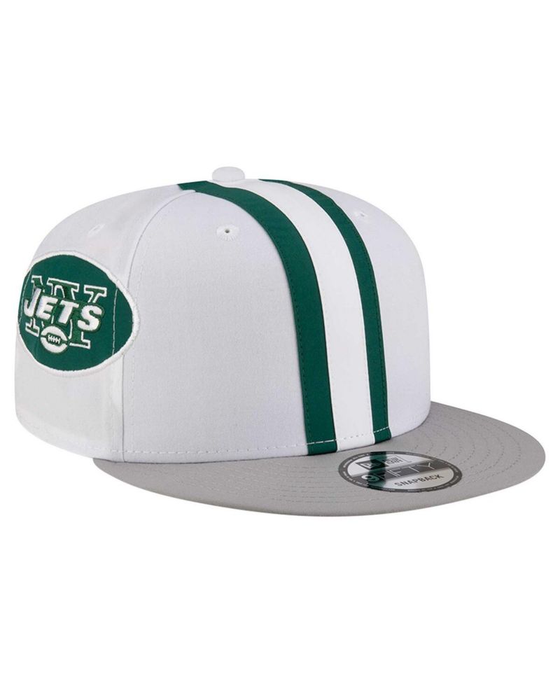 Men's White New York Jets Throwback Helmet 9FIFTY Snapback Hat