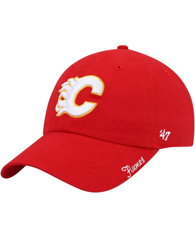 Women's Red Calgary Flames Team Miata Clean Up Adjustable Hat