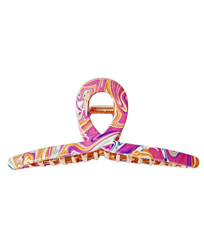 Looped Claw Clip - Swirl