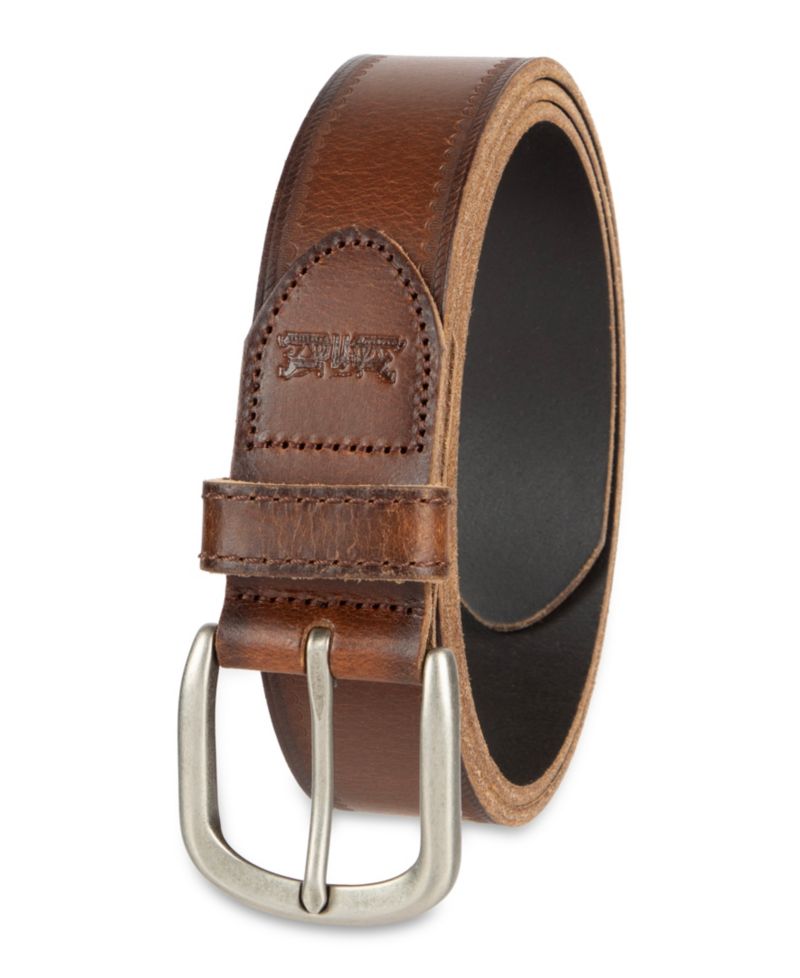 38MM Men's Western Edge Embossed Casual Leather Belt