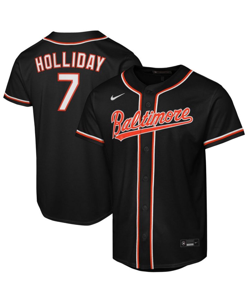 Big Boys and Girls Jackson Holliday Black Baltimore Orioles Fashion Replica Player Jersey