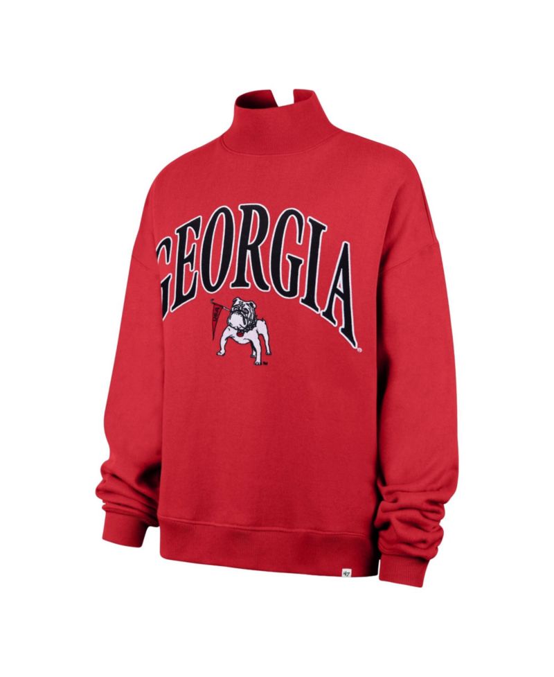 Women's '47 Red Georgia Bulldogs Mock Neck Sweatshirt