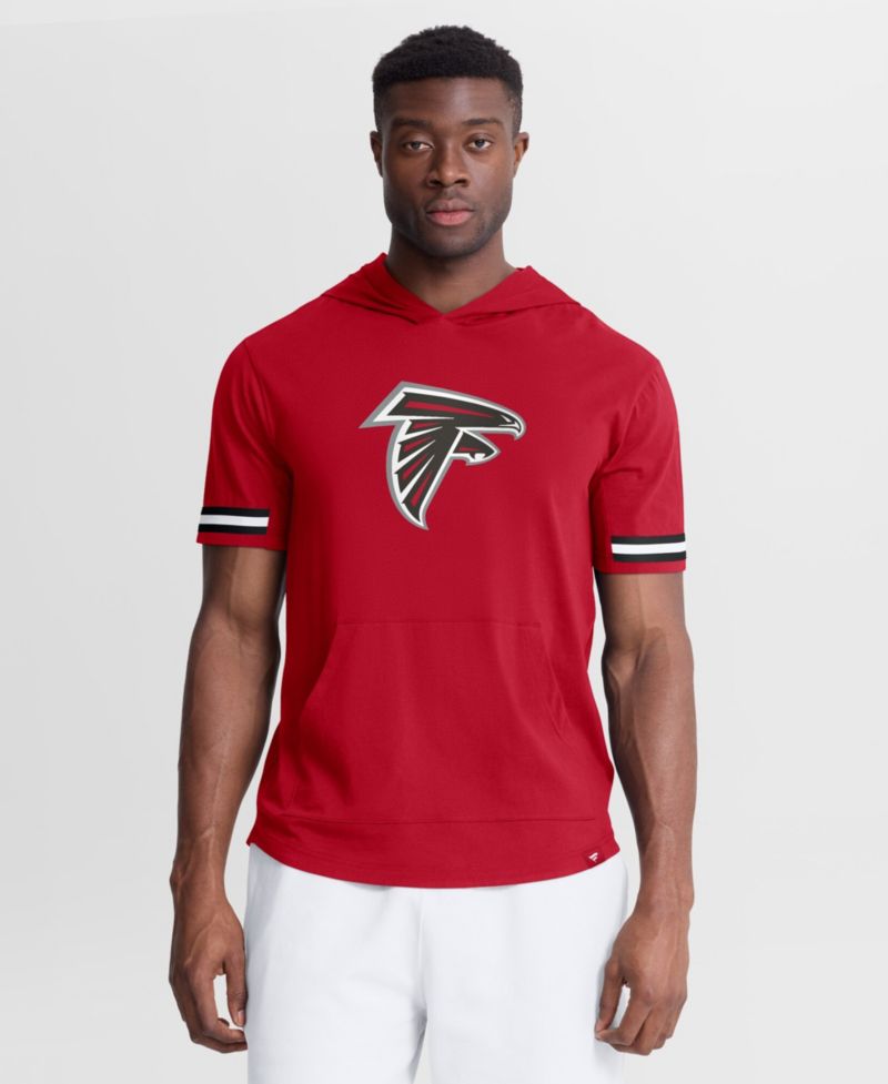 Men's Red Atlanta Falcons Optimal Play Short Sleeve Hooded T-Shirt