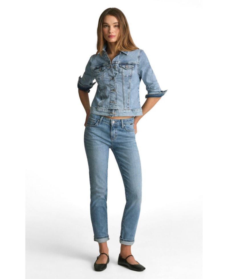 Women's Emma Mid Rise Boyfriend In Lt Brushed Flex Blue