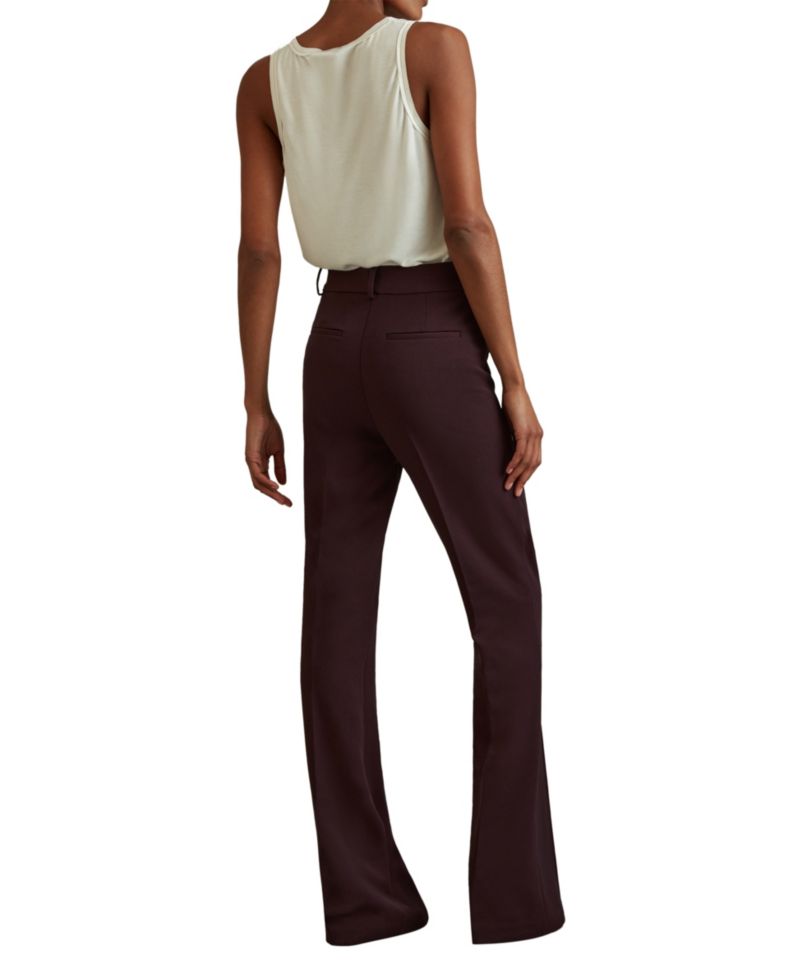 Women's Gabi Flared Mid-Rise Front-Pintuck Trousers
