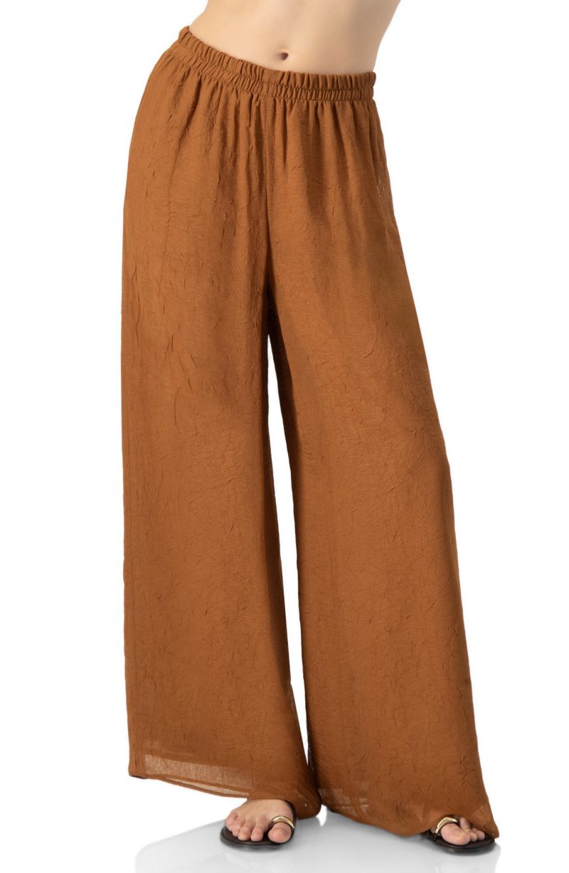 Women's Airy Wide-Leg Elastic Waist Pants