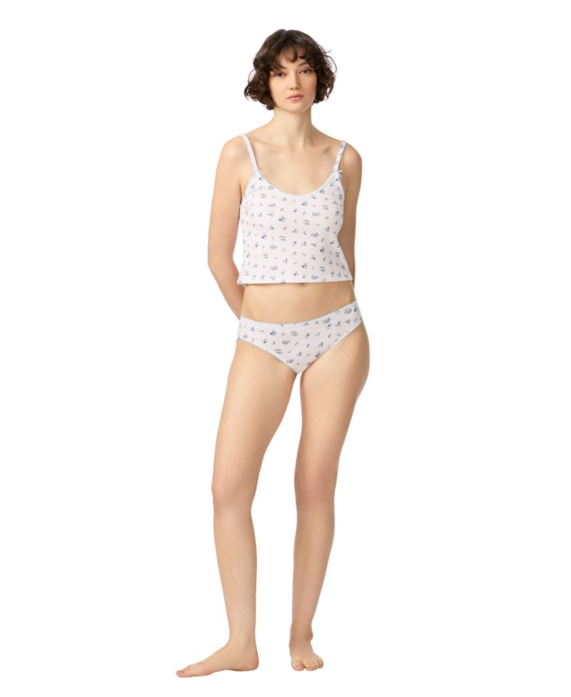 Women's Printed Camisole Bikini Top and Bottom, 2-Piece Set GPWU563413