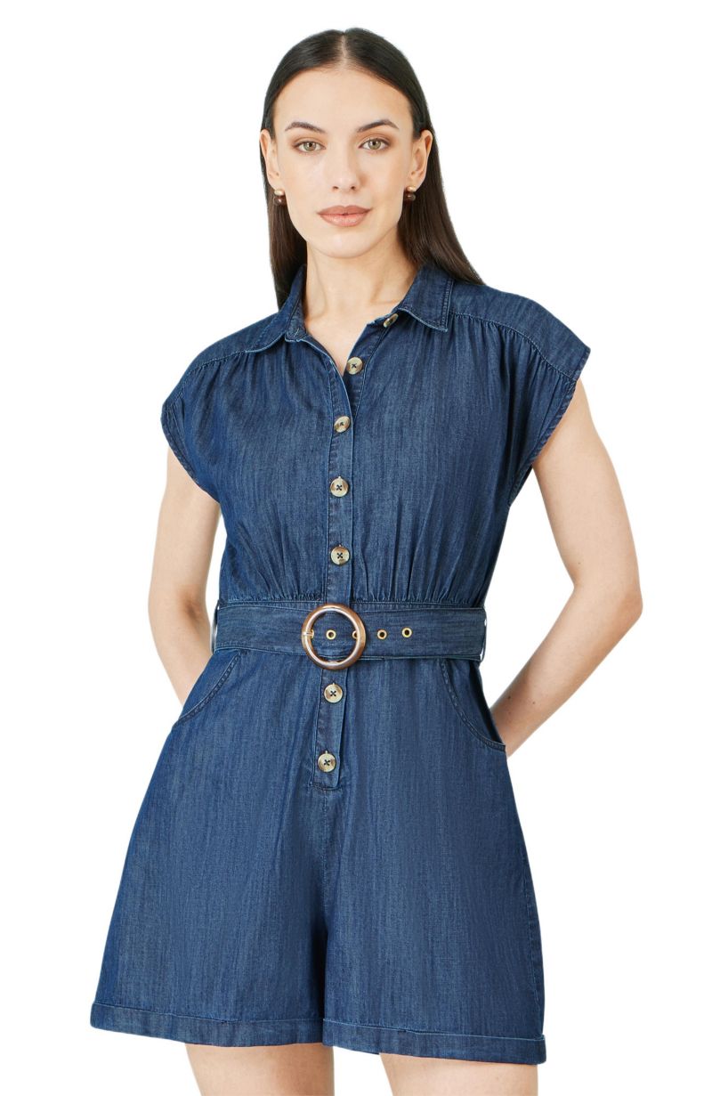 Women's Chambray Cotton Playsuit