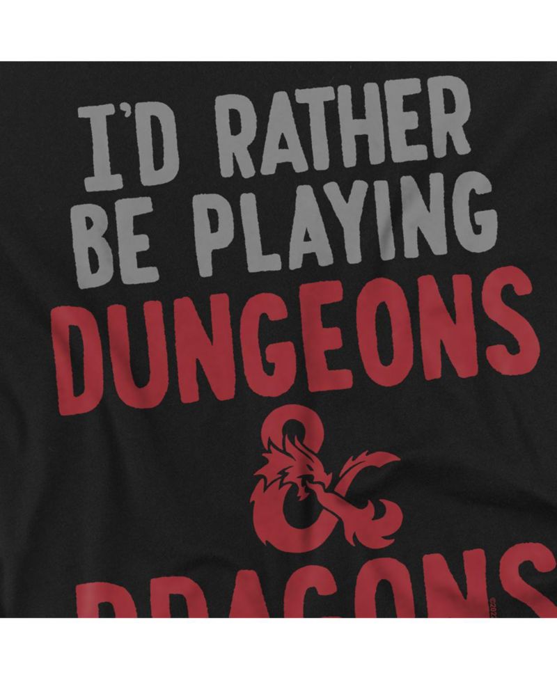 Men's Dungeons And Dragons Rather Be Playing DD T-Shirt