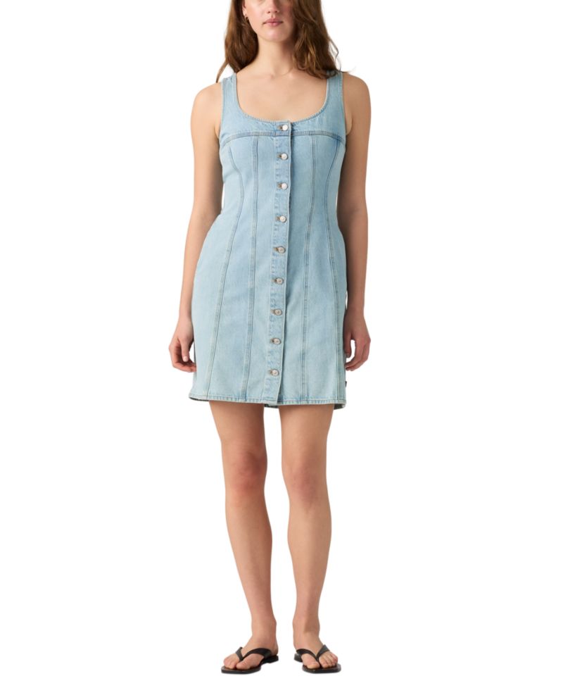 Plus Size Audra Square Neck Mini Tank Dress