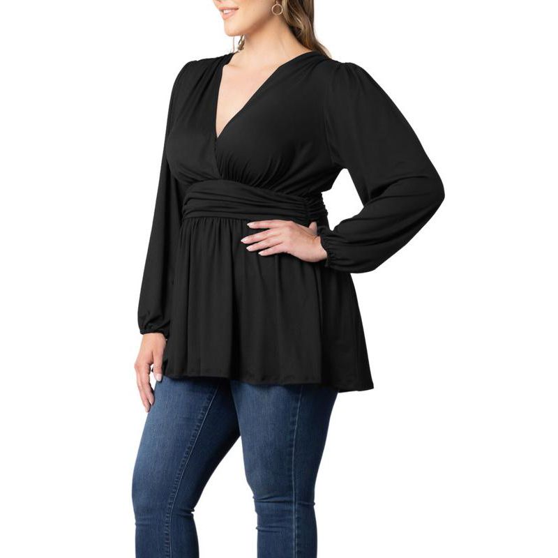 Plus Size Leah Long Sleeve Tunic Top