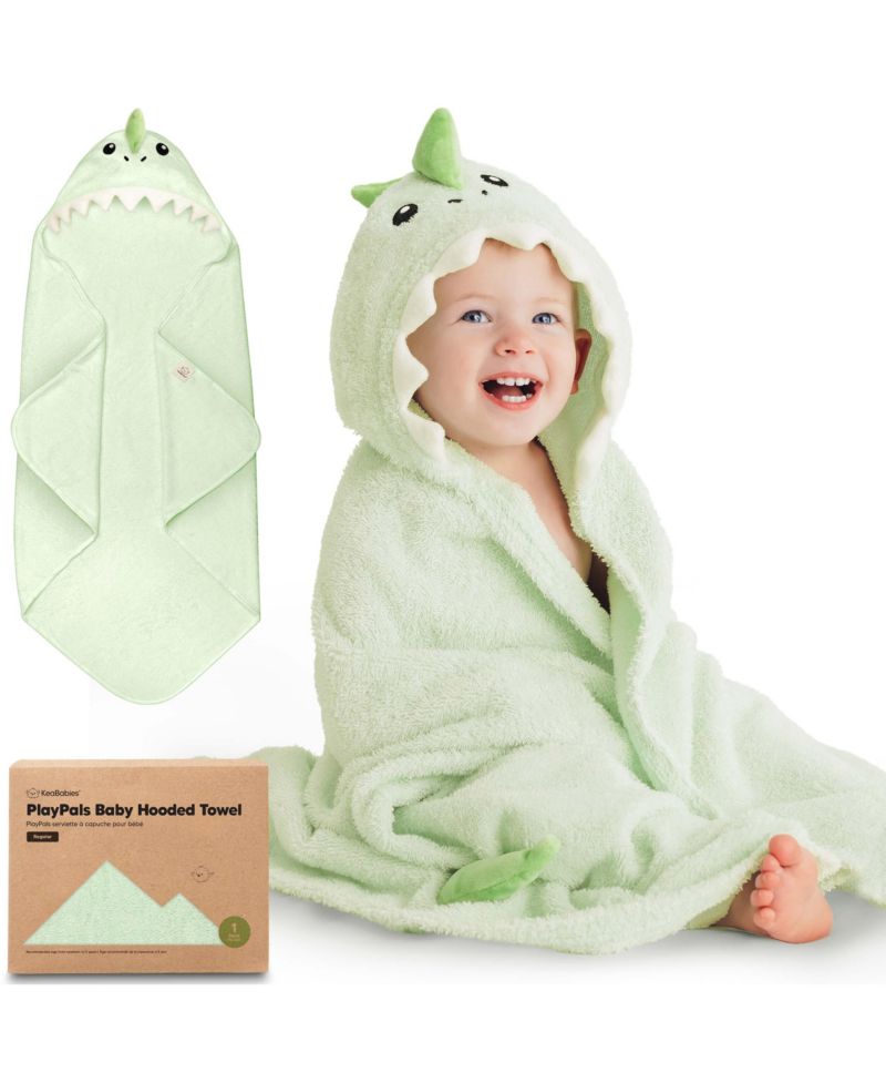PlayPals Baby Towels with Hood for Girls, Boys, 100% Soft Cotton Hooded Bath Towels for Newborn, Kids