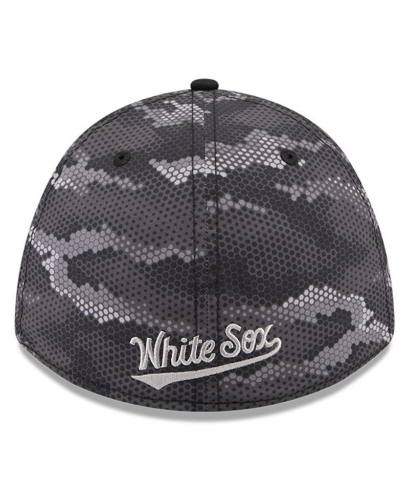 Men's Black Chicago White Sox Camo 39THIRTY A-Frame Flex Hat