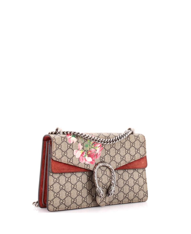 Small Dionysus Bag Blooms Print GG Coated Canvas
