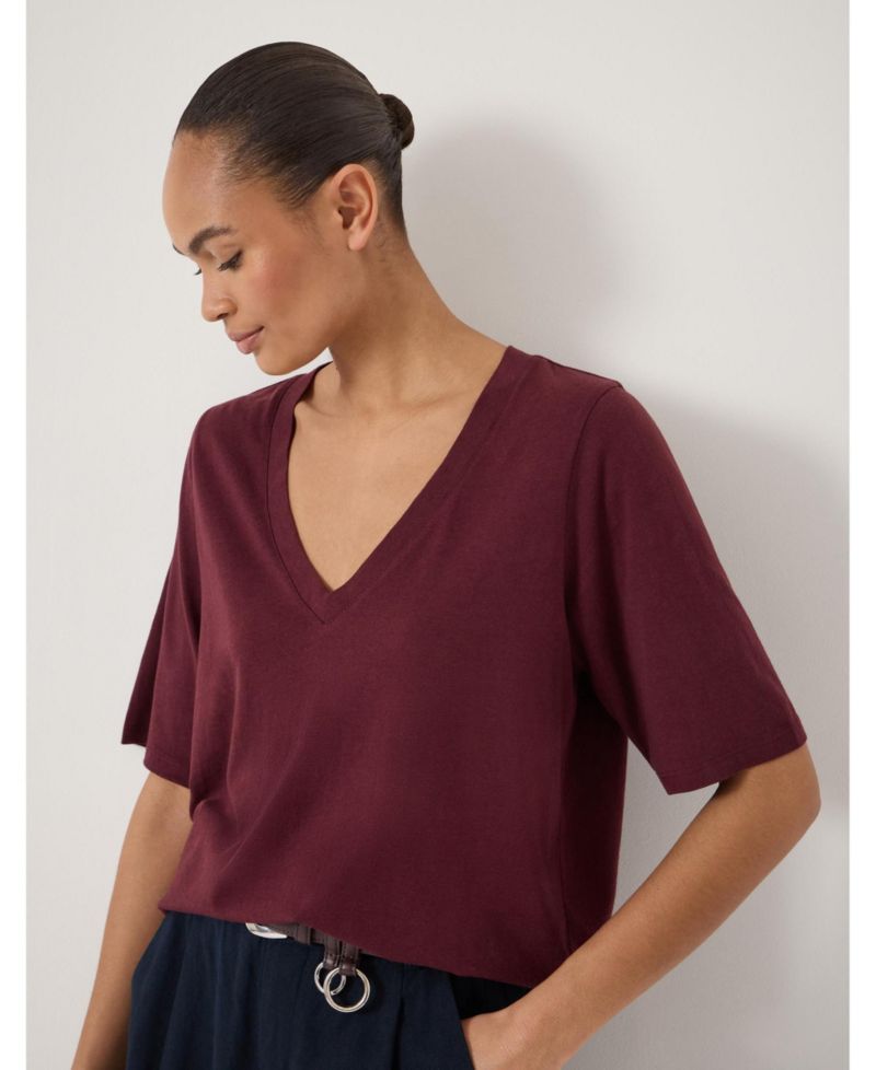 Women's Reece V-Neck Short-Sleeve Drapey T-Shirt