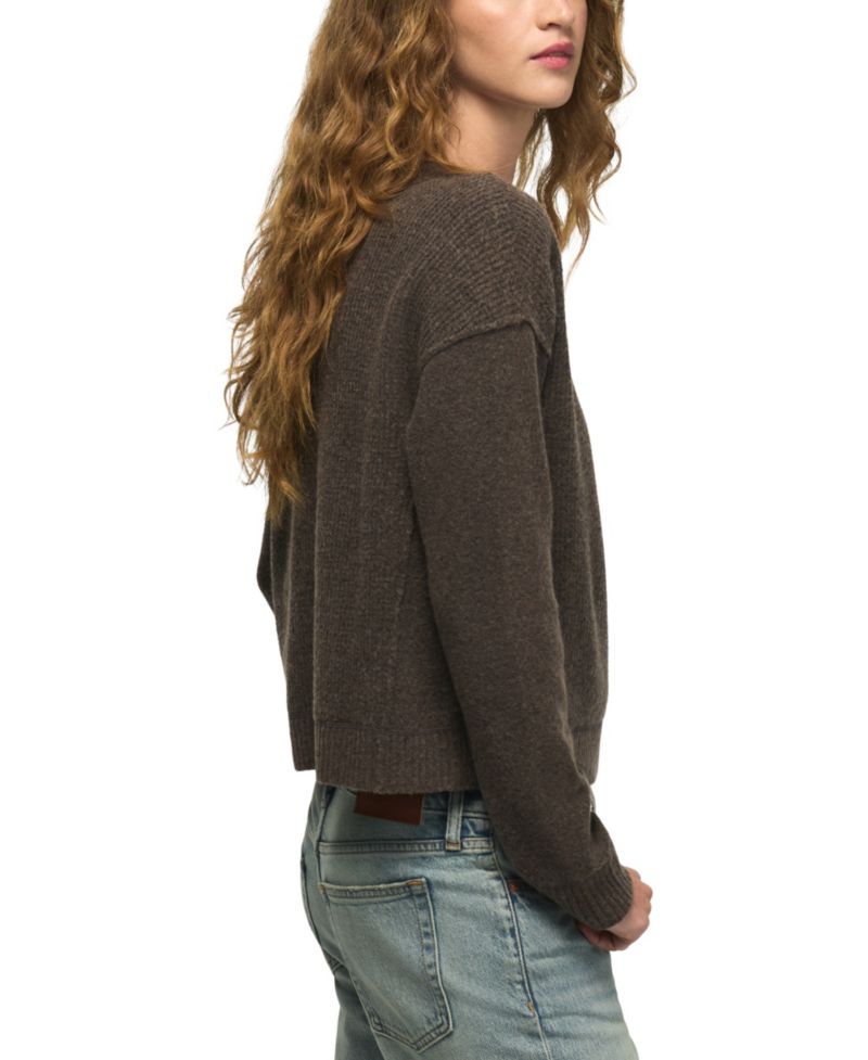 Women's Waffle V-Neck Sweater