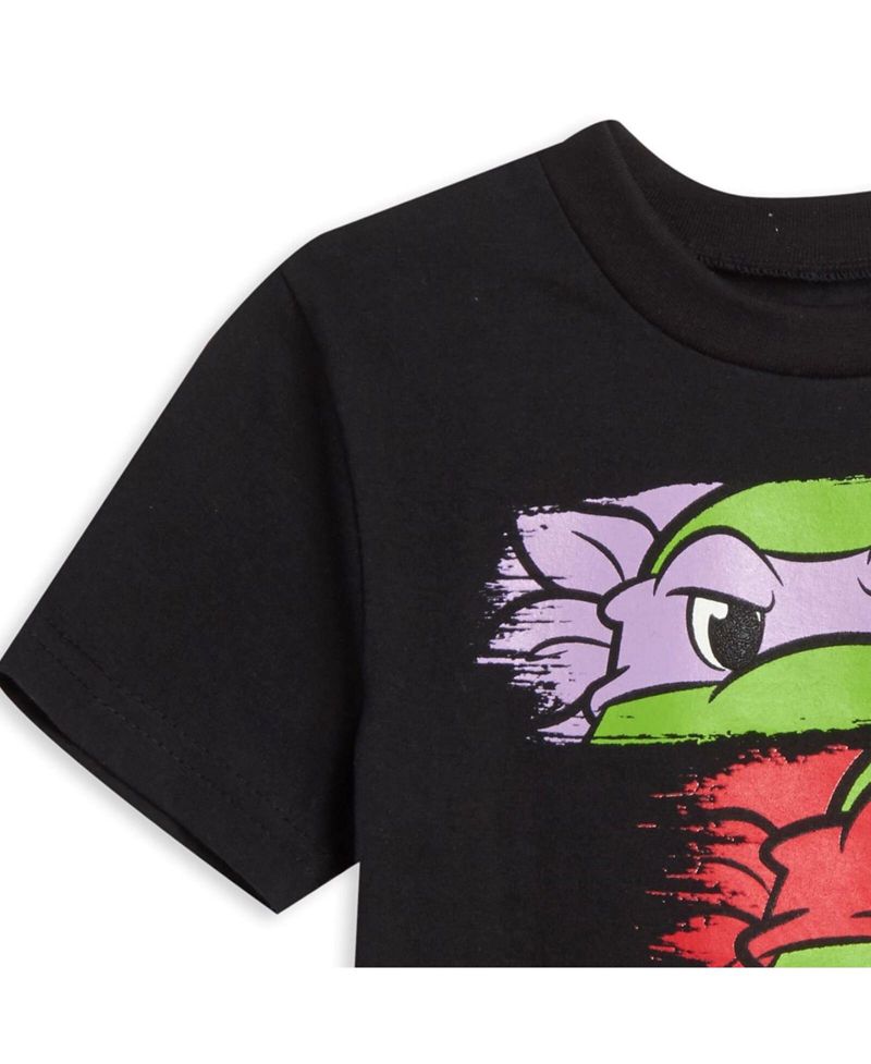 Boys Teenage Mutant Ninja Turtles Donatello Leonardo Michelangelo Raphael T-Shirt and Shorts Outfit Set to