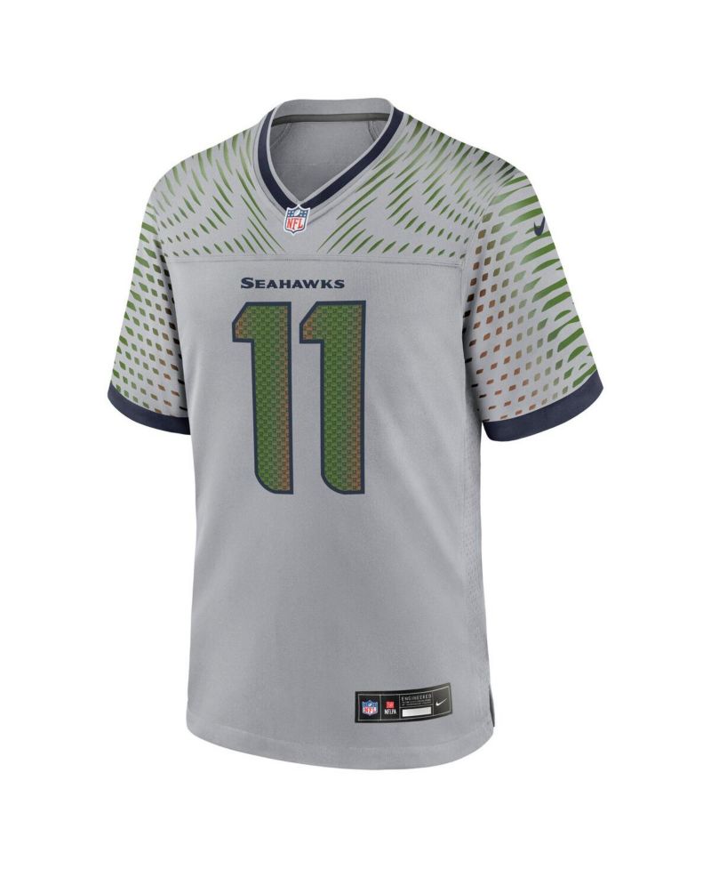 Men's Jaxon Smith-Njigba Wolf Gray Seattle Seahawks 2025 Rivalries Collection Game Jersey