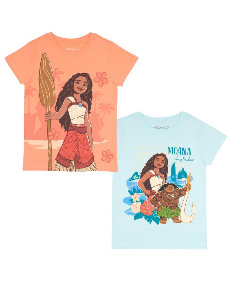 Moana and Friends Big Girls 4-16 2 Pack T-Shirt