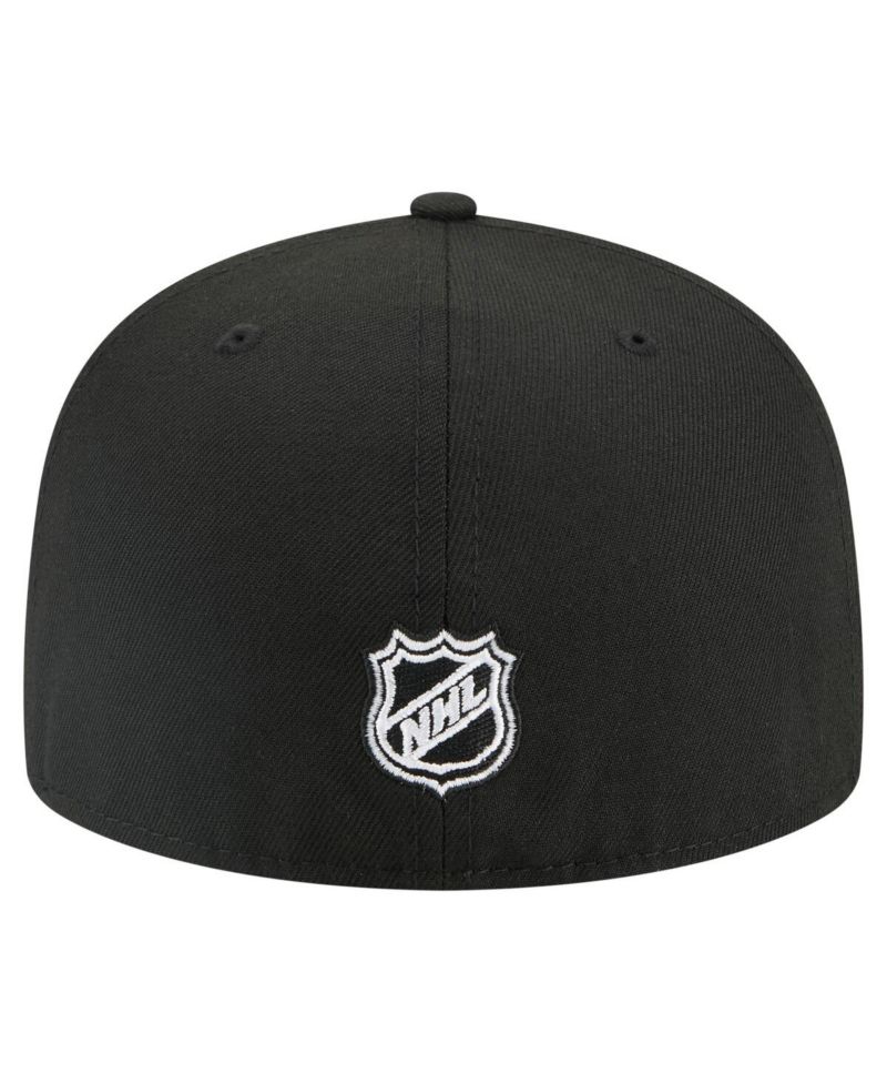 Men's Black Washington Capitals Faded Lines 59FIFTY Fitted Hat