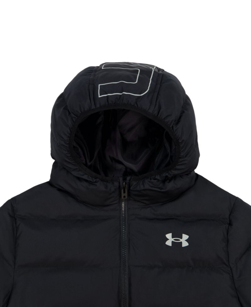 Boys' 8-20 Solid Logo Full-Zip Puffer Hooded Jacket
