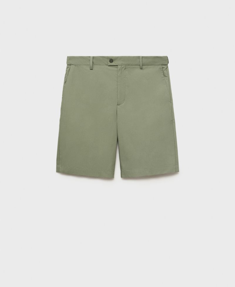 Men's Interior Elastic Strip Cotton Bermuda Shorts