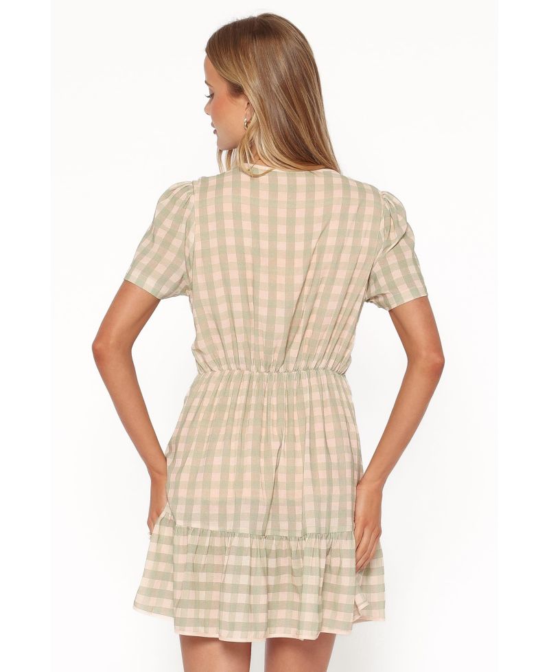 Women's Lorry Gingham-Print Tie-Front Mini Dress