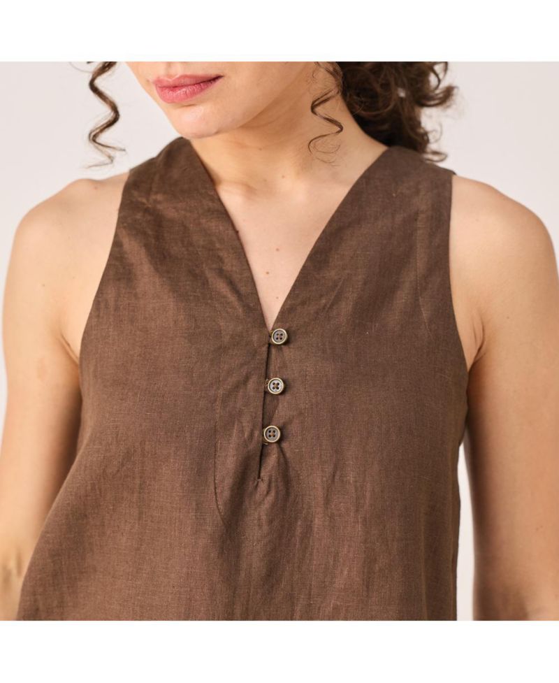 Women's Button Neck Top