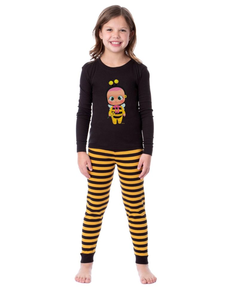 Magic Tears Girls' Bumblebee Unisex Kids Tight Fit Sleep Pajama Set
