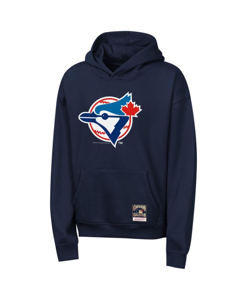 Big Boys and Girls Navy Toronto Blue Jays Retro Logo Hoodie