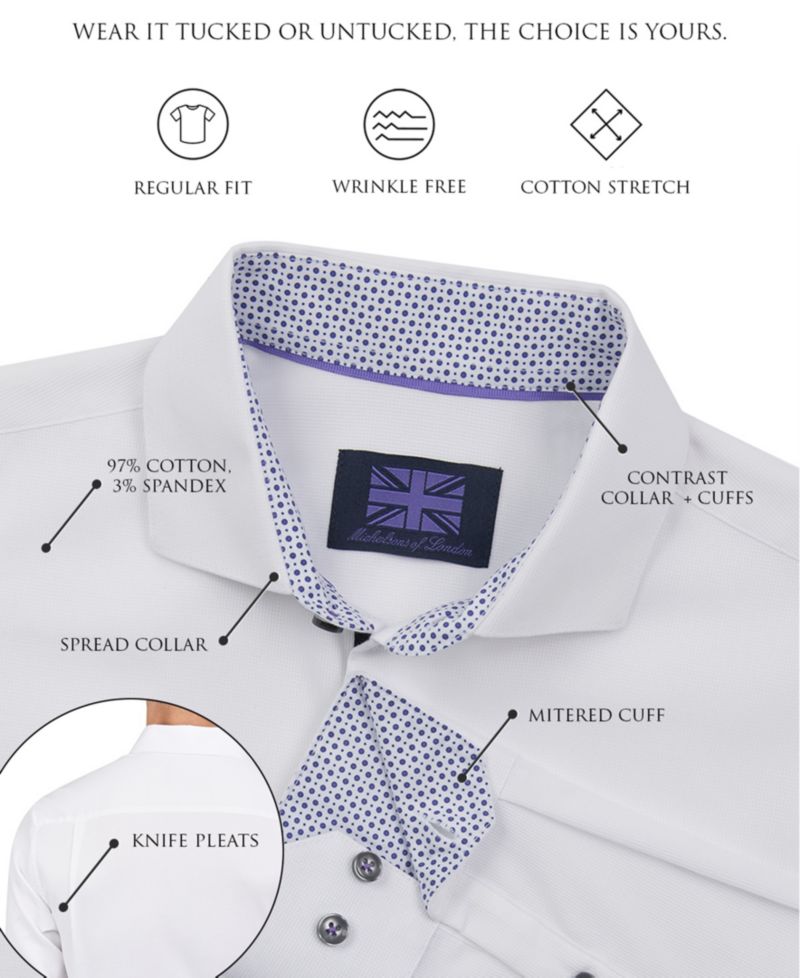 Men's Solid Herringbone Shirt