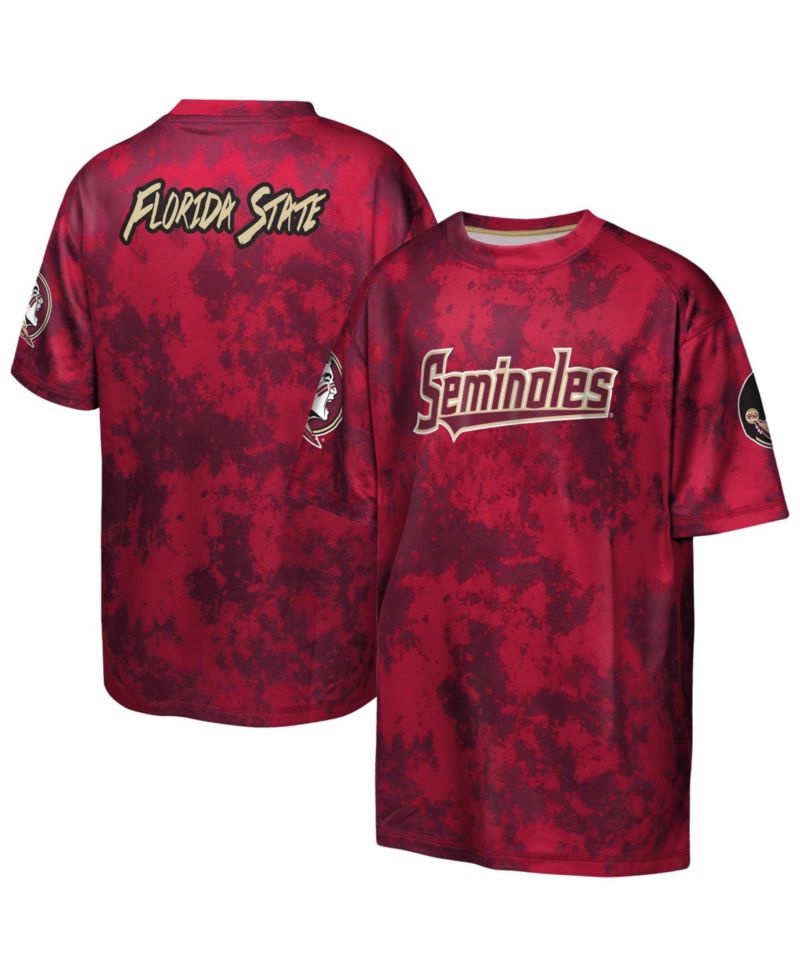 Big Boys and Girls Garnet Florida State Seminoles Off-Side Sublimated T-Shirt