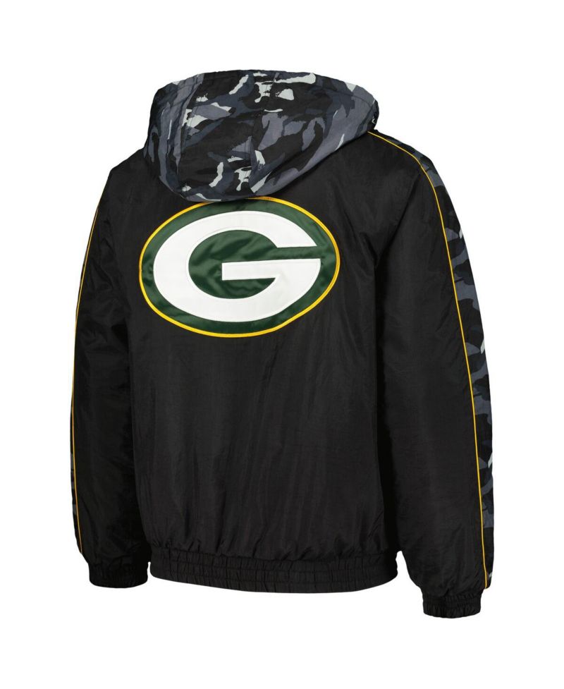 Men's Black Green Bay Packers Thursday Night Gridiron Full-Zip Hoodie Jacket