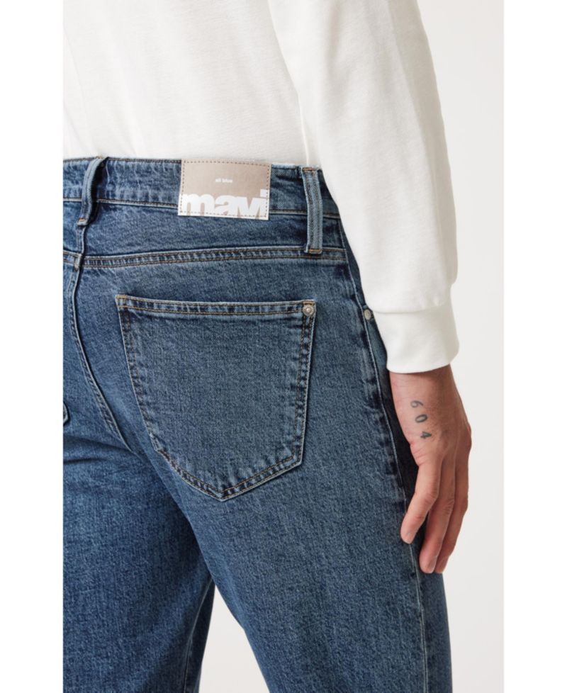 Men's Mavi Zach Straight Leg In Dark Faded Classic Blue