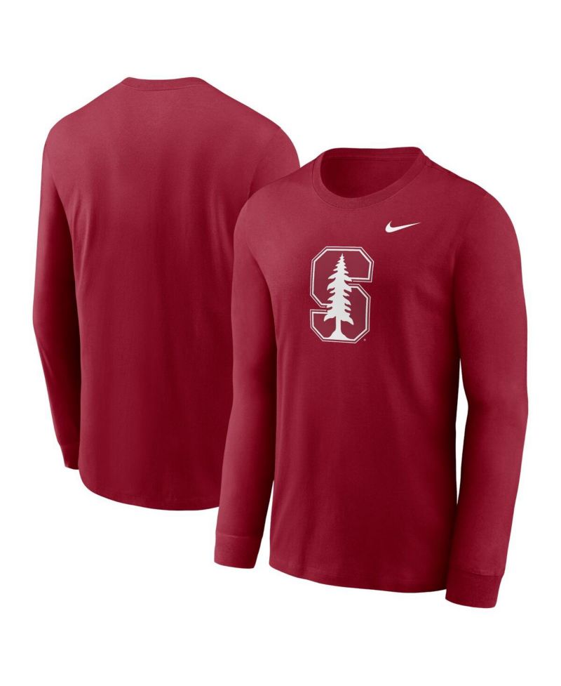 Men's Cardinal Stanford Cardinal Primary Logo Long Sleeve T-Shirt